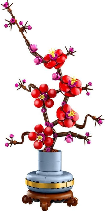 LEGO Icons Plum Blossom Flower Building Set, Faux Plant Model Kit for Adults to Build