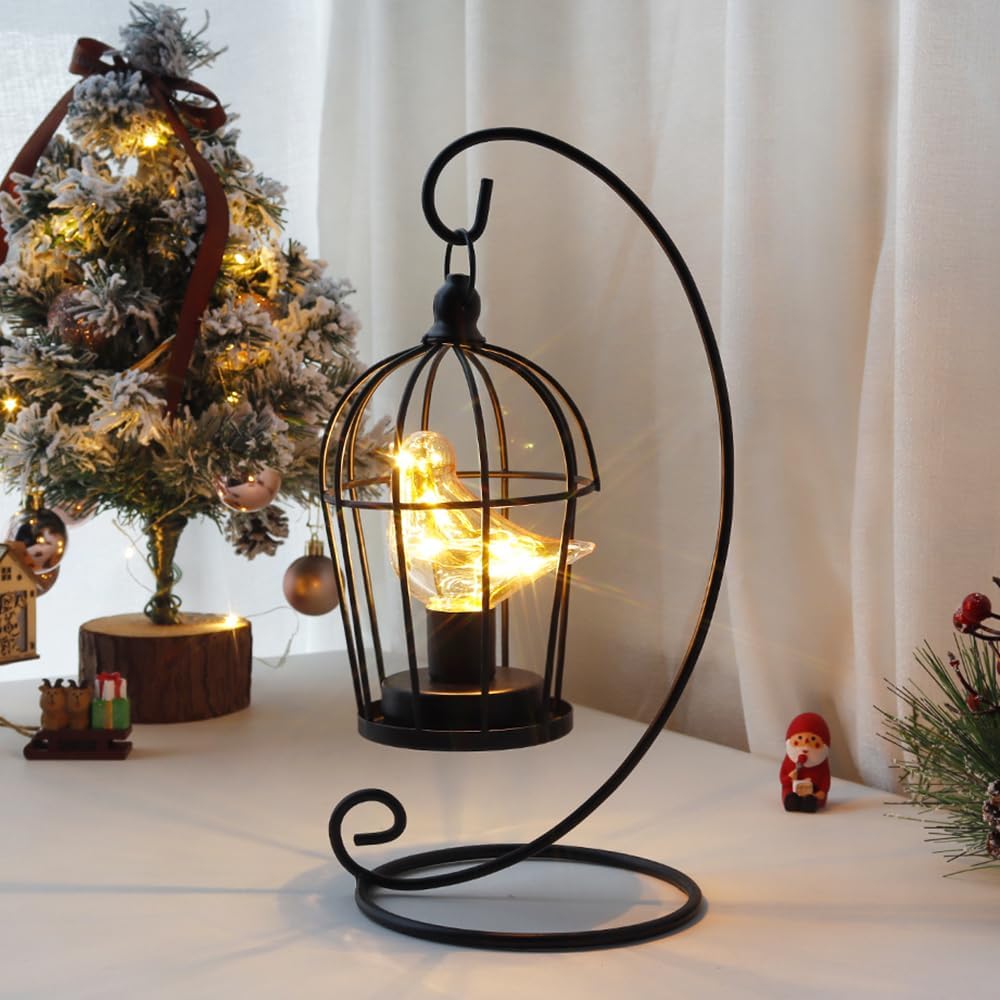 JHY DESIGN Birdcage Bulb Decorative Lamp Battery Operated