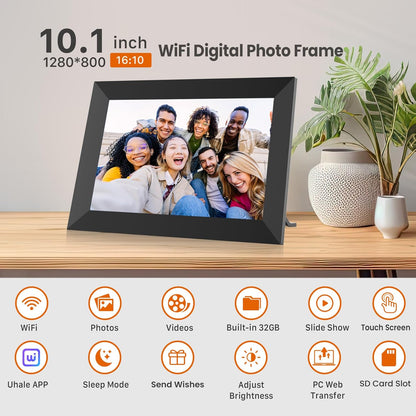 Uhale Digital Picture Frame WiFi 10.1 Inch with 32GB Storagee