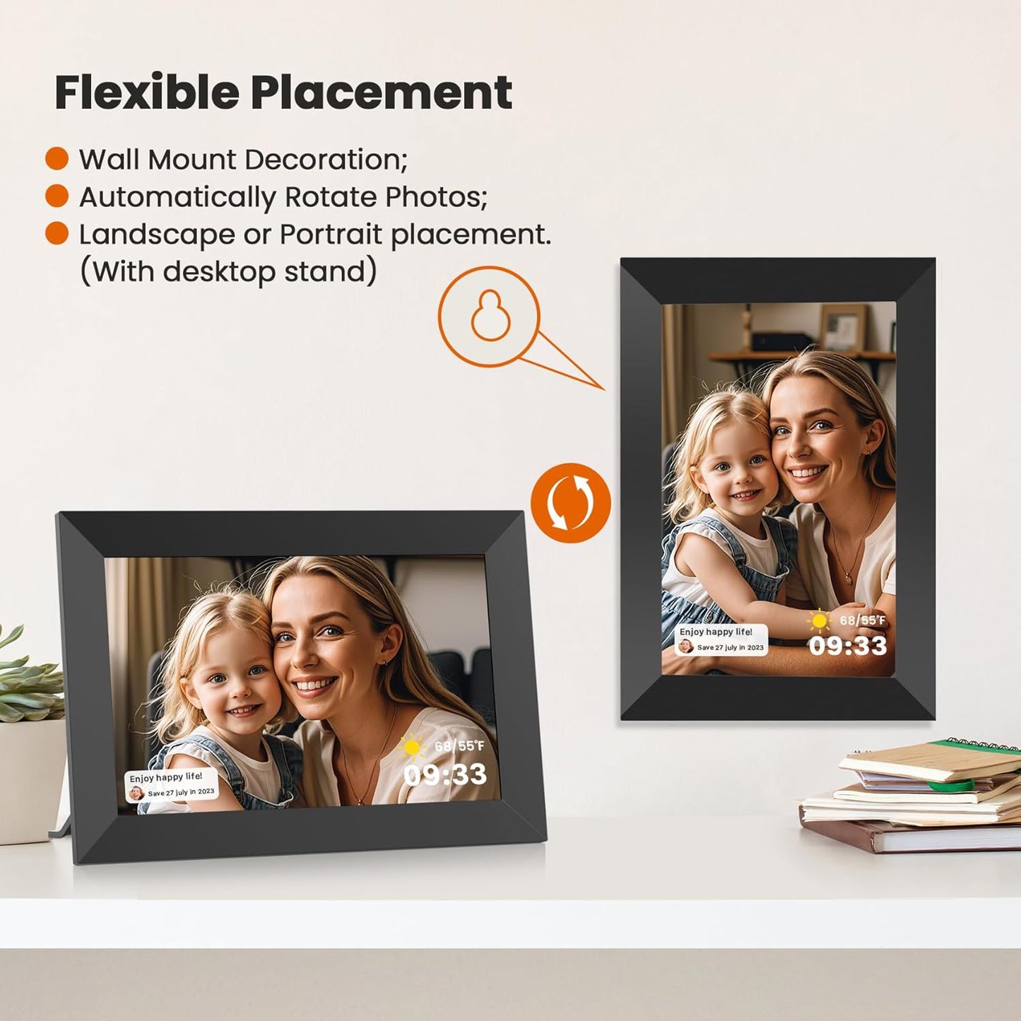 Uhale Digital Picture Frame WiFi 10.1 Inch with 32GB Storagee