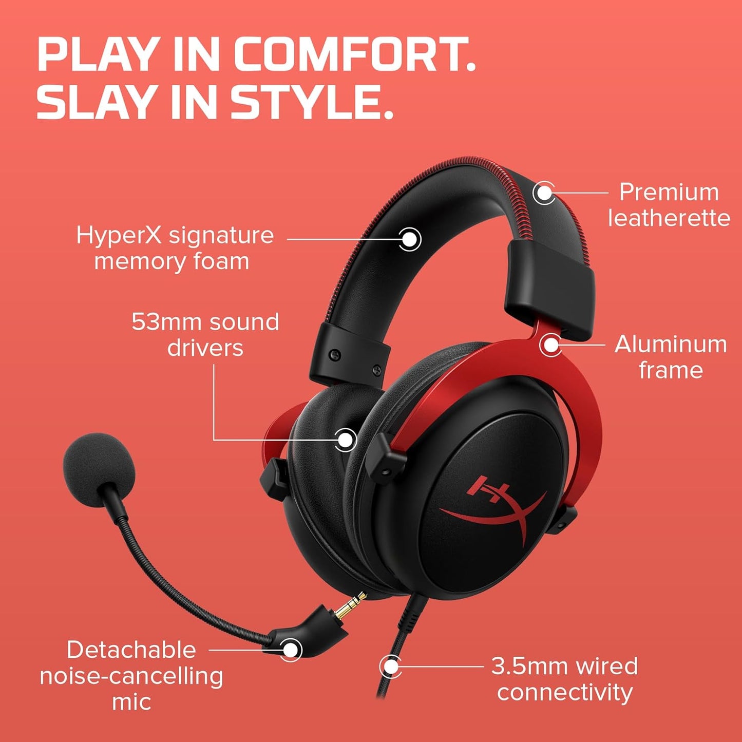 HyperX Cloud II Gaming Headset for PC & PS4 & Xbox One