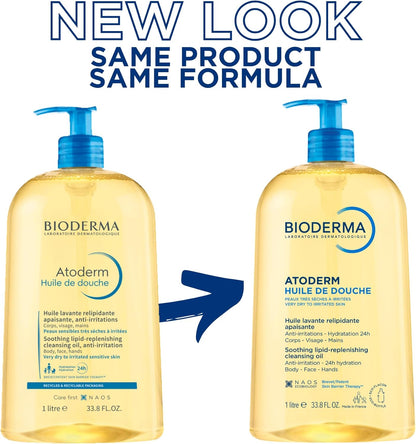Bioderma Atoderm Huile De Douche for Dry to Very Dry Skin 1L