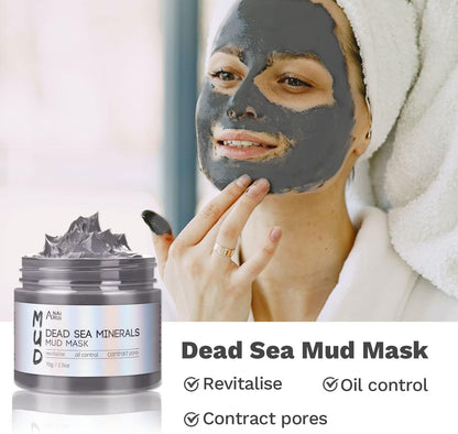ANAI RUI Turmeric Mask - Green Tea Clay Mask - Dead Sea Minerals Mud, Skin Care Gift Set 2.5 oz each