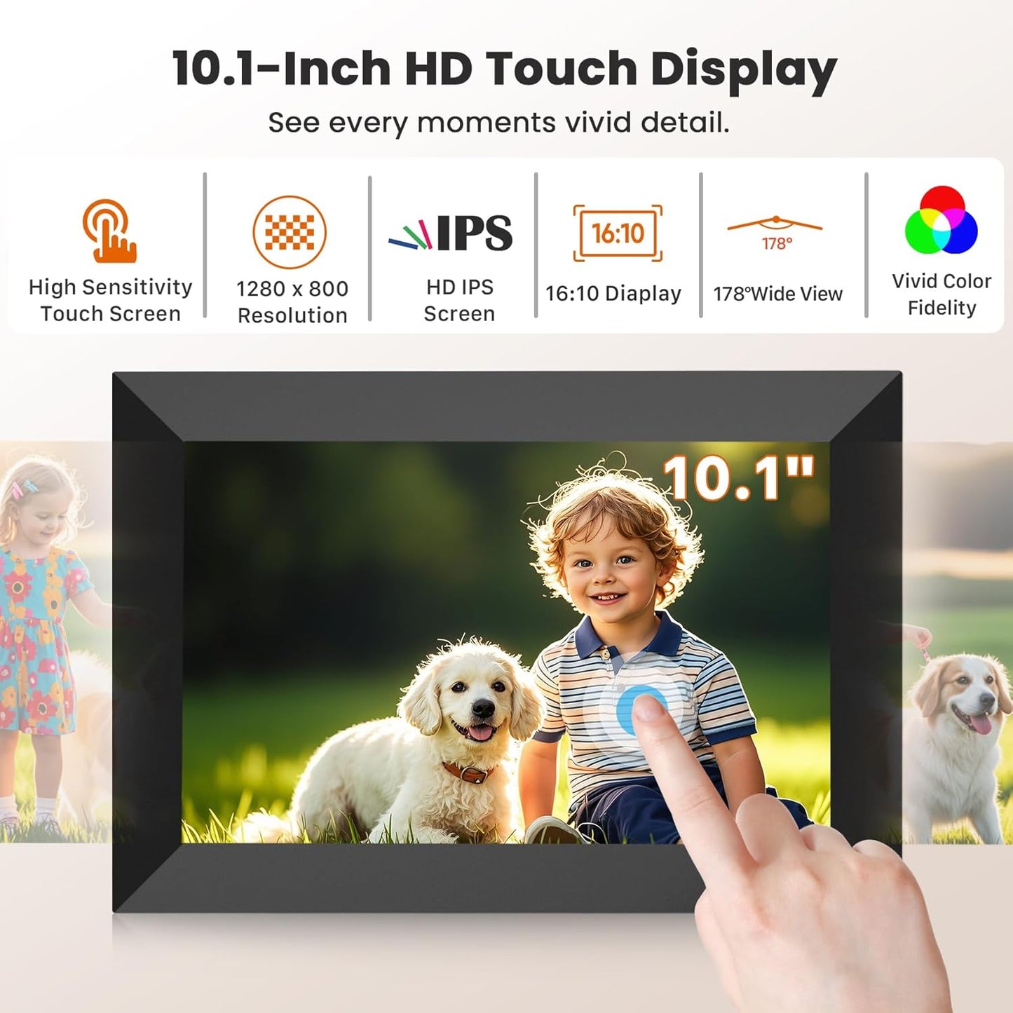 Uhale Digital Picture Frame WiFi 10.1 Inch with 32GB Storagee