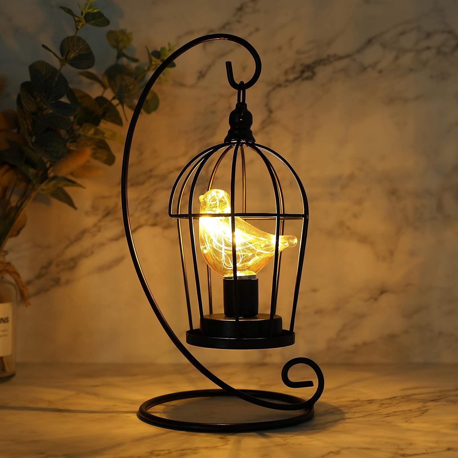 JHY DESIGN Birdcage Bulb Decorative Lamp Battery Operated