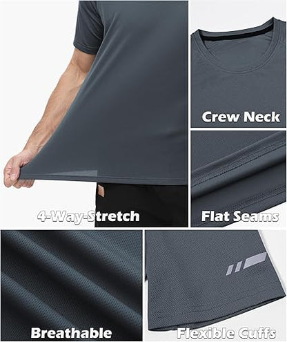 Zoofly Men's Sports T Shirt 3 Pack